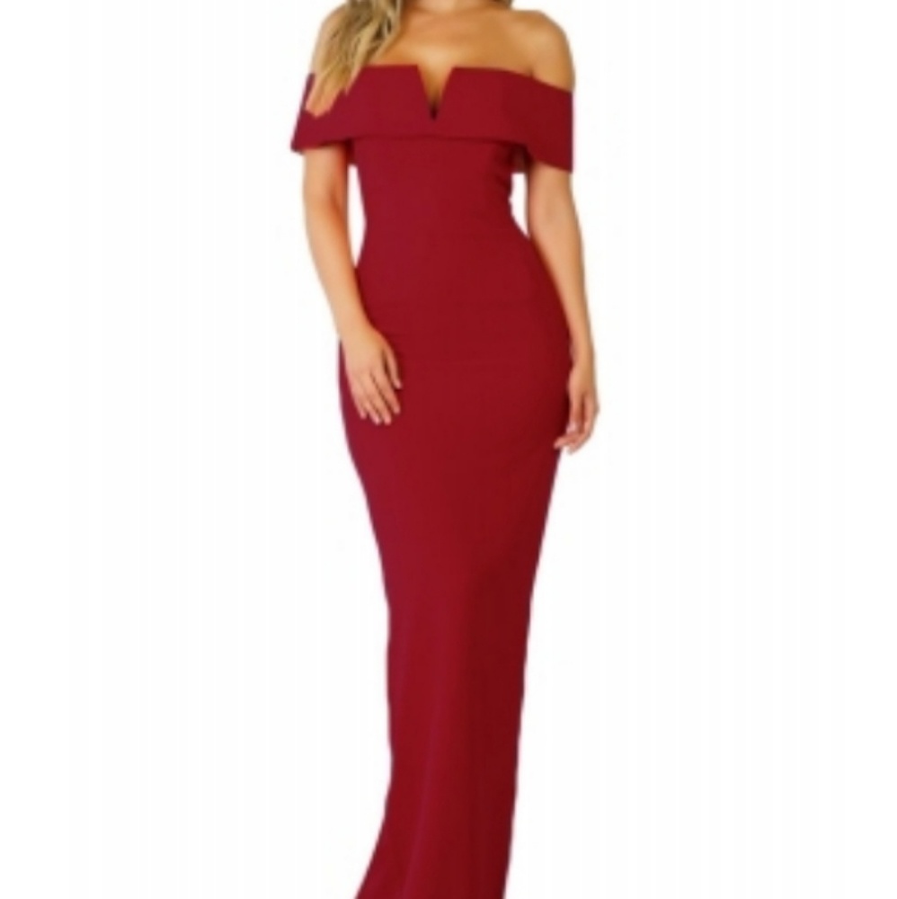Off shoulder gown